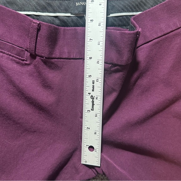 Banana Republic Sloane purple trousers midrise skinny pants size 2 - Picture 5 of 15
